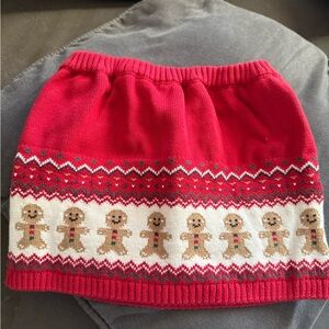 Gymboree Red Gingerbread Pattern Skirt